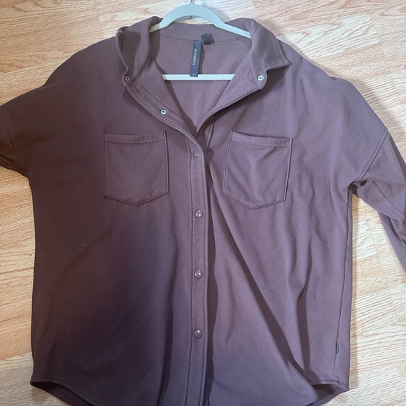 Stylish Mauve Button-Up Shirt Super Soft Mondetta Size XL - Picture 5 of 10